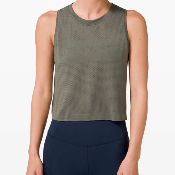 lululemon athletica Tops - Lululemon Swiftly Breathe Crop Tank
Los Angeles / Grey Sage Size 10